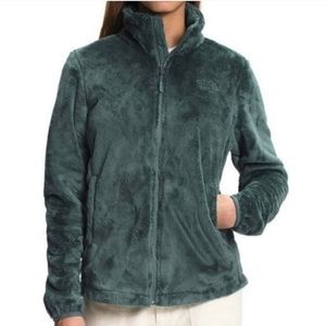 The North Face Osito Flurry Fleece Sherpa Forest Green Zip Up Jacket